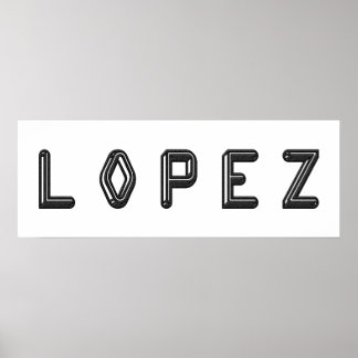 LOPEZ Alphabet Letter Name Art Poster