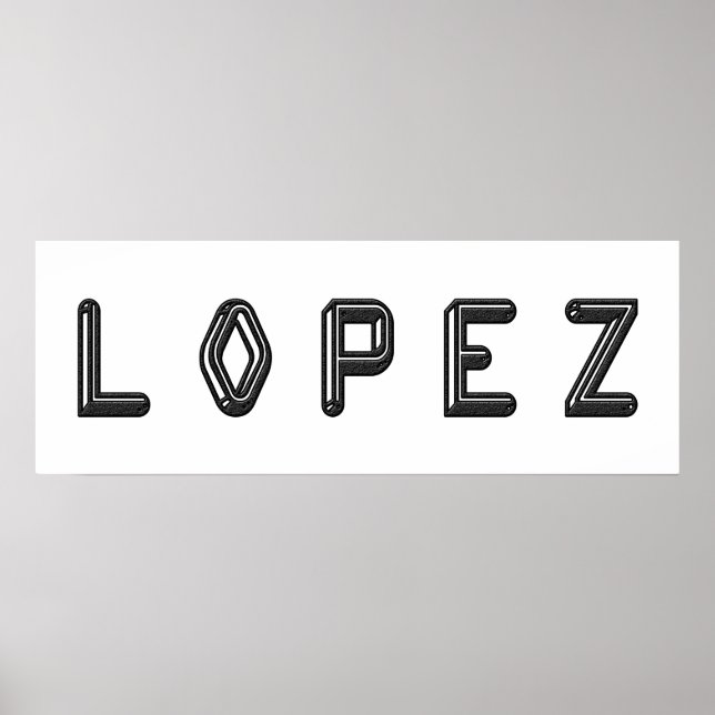 LOPEZ Alphabet Letter Name Art Poster (Front)
