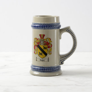 Lopez Coat of Arms Stein / Lopez Family Crest Mug