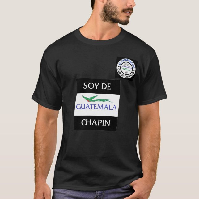Lopez El Chapincito Soy De Guatemala Chapin Black T-Shirt (Front)