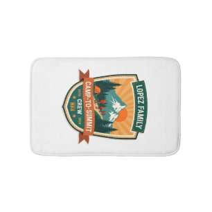 Lopez Family Camp-To-Summit Crew Vintage Hiking Ca Bath Mat