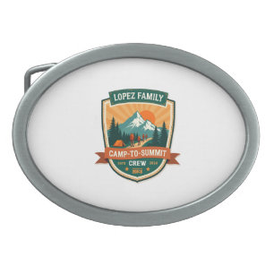 Lopez Family Camp-To-Summit Crew Vintage Hiking Ca Belt Buckle