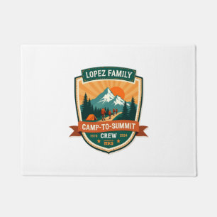 Lopez Family Camp-To-Summit Crew Vintage Hiking Ca Doormat