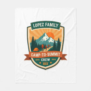 Lopez Family Camp-To-Summit Crew Vintage Hiking Ca Fleece Blanket