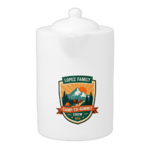 Lopez Family Camp-To-Summit Crew Vintage Hiking Ca Teapot