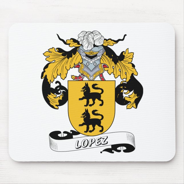 Lopez Family Crest Mouse Pad (Front)