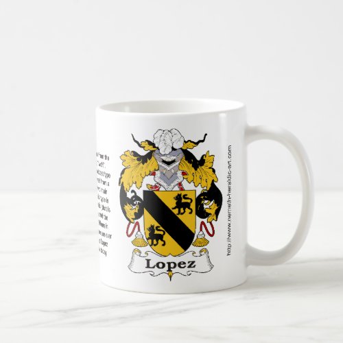 Lopez Family Crest on a mug