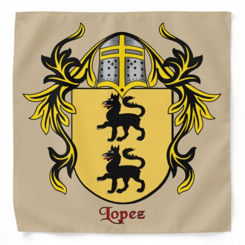 Lopez Historical Coat of Arms Bandana