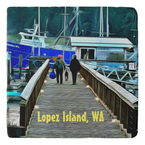 Lopez Island Dog and Boat Trivet