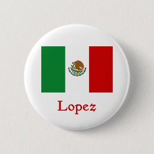 Lopez Mexican Flag Button