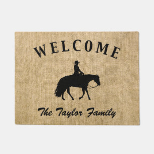 WIPE YOUR HOOVES DOORMAT WELCOME MAT ENTRY HORSE DOG RANCH BARN COWBOY COWGIRL 