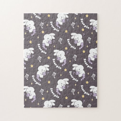 Loppitokkis Cosmic Scorpio Pattern Bunny Art II Jigsaw Puzzle