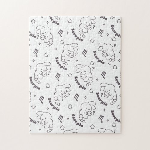 Loppitokkis Cosmic Scorpio Pattern Bunny Art III Jigsaw Puzzle