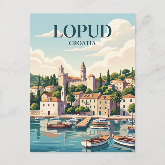Lopud Island Croatia Postcard (Front)