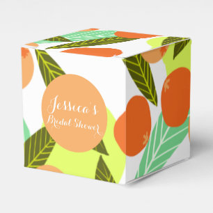 Loquat Fruit Pattern Bridal Shower Peach   Favor Boxes