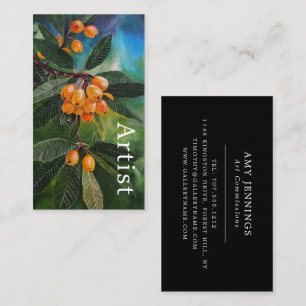 Loquats in April Spring Painting by Alfred Fox Business Card