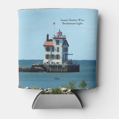 Lorain Harbor West Breakwater Light can cooler