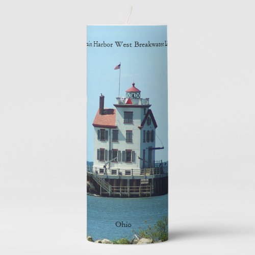 Lorain Harbor West Breakwater Light candle