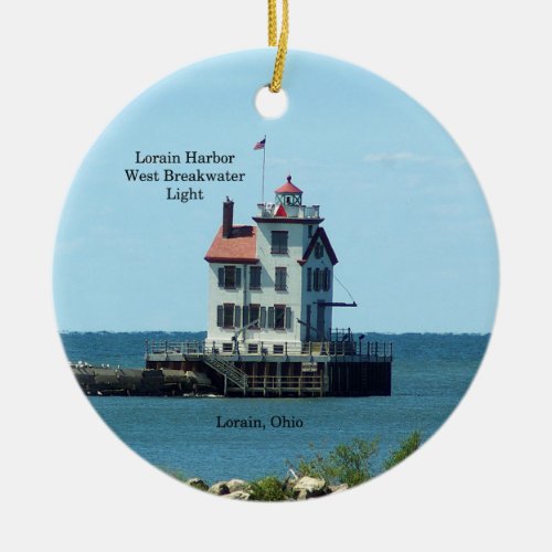 Lorain Harbor West Breakwater Light ornament
