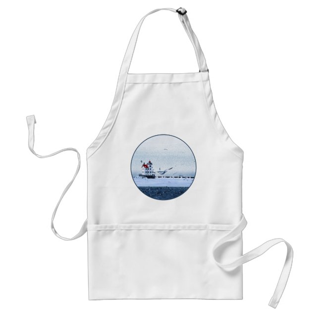 Lorain Lighthouse Adult Apron (Front)