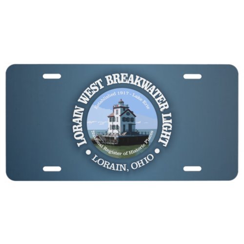 Lorain West Breakwater Light License Plate