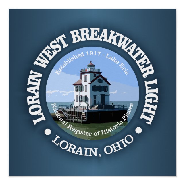 Lorain West Breakwater Light Poster (Front)
