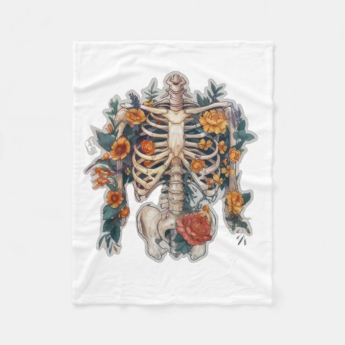 loral Conversation with the Skeleton Fleece Blanket