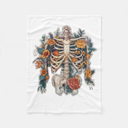 loral Conversation with the Skeleton Fleece Blanket