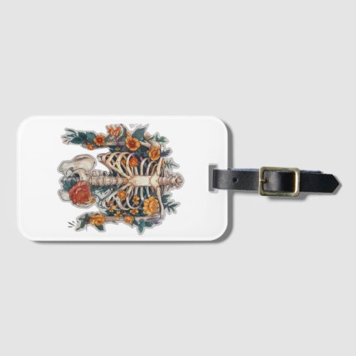 loral Conversation with the Skeleton Luggage Tag
