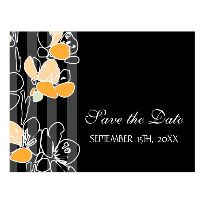 Loralye Stylized Floral SAVE THE DATE Postcard