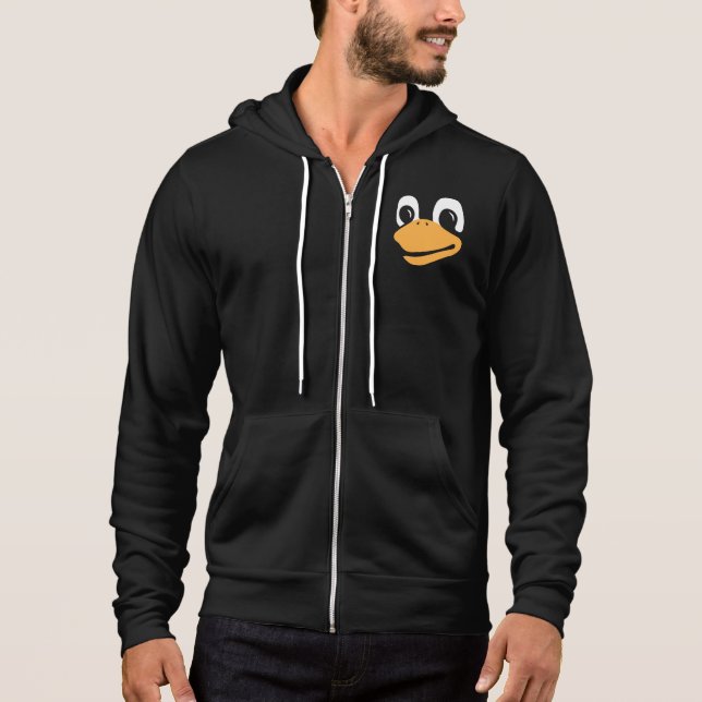 Lord and Savior Tux Penguin Linux Mascot Face Hoodie (Front)