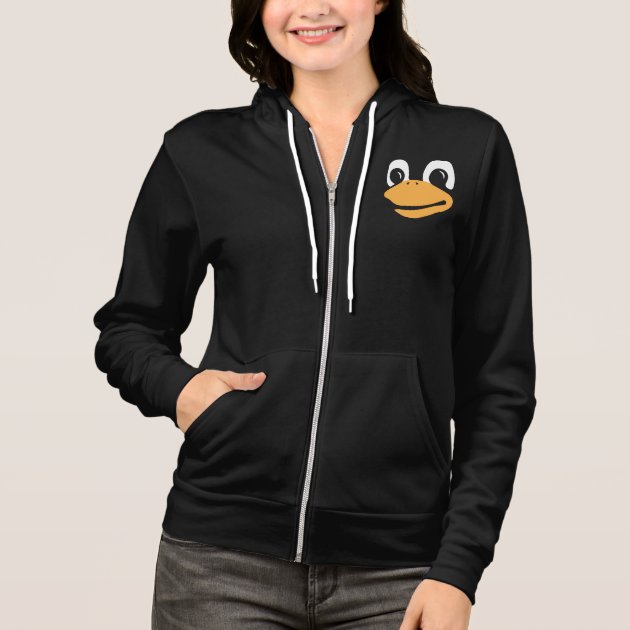 Lord and Savior Tux Penguin Linux Mascot Face Hoodie Zazzle