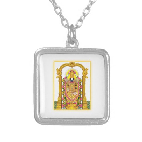 Lord Bala ji Silver Plated Necklace