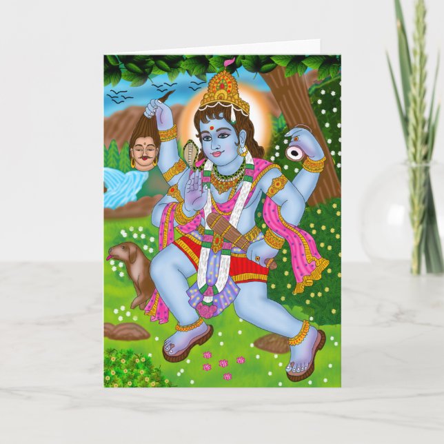 Lord Bhairava Greeting Card (Front)