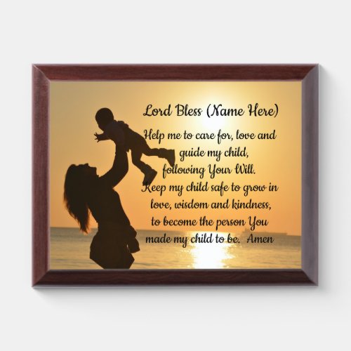 Lord Bless Child Prayer Plaque