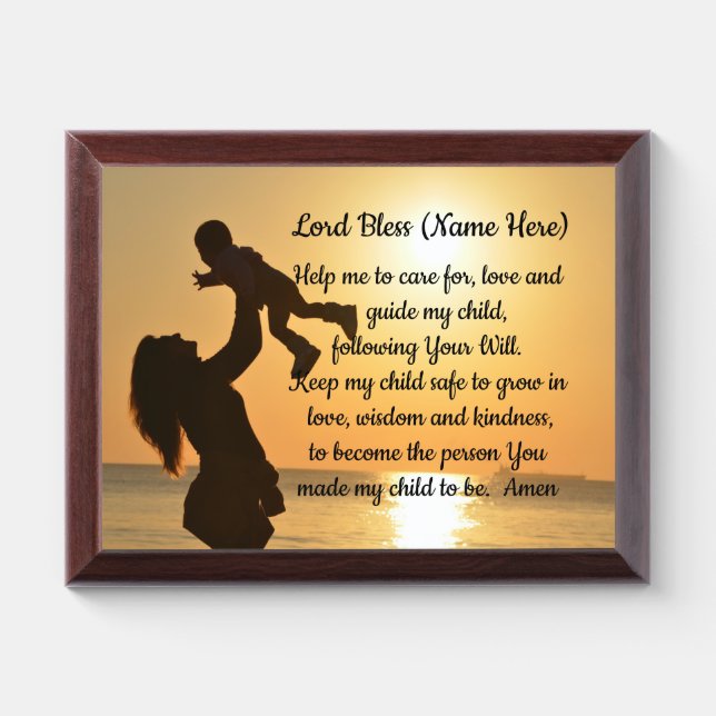 Lord Bless Child Prayer Plaque (Horizontal)