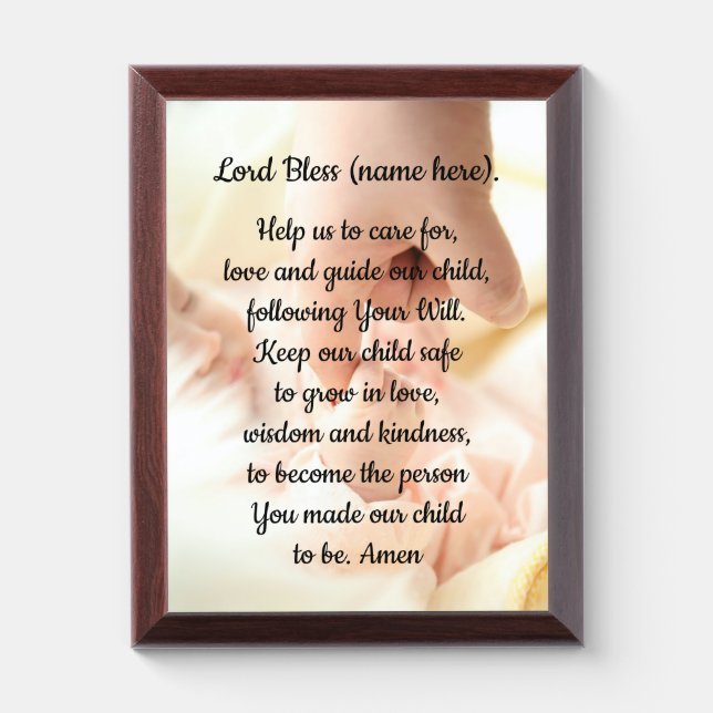 Lord Bless This Child Plaque (Vertical)