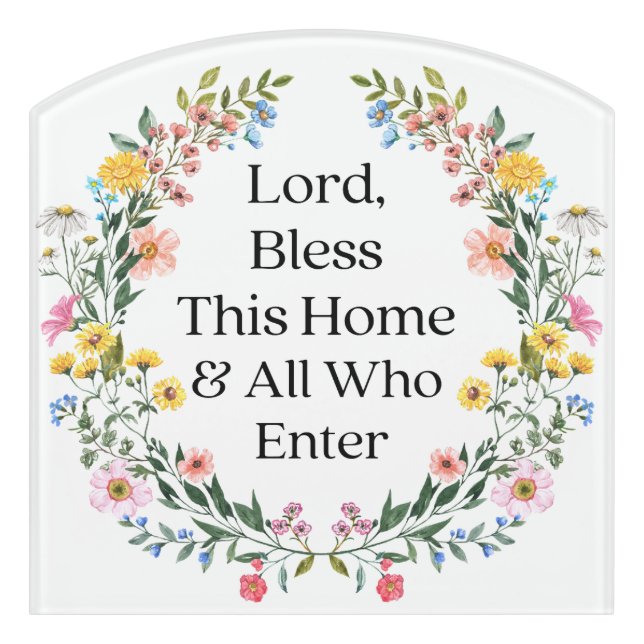  Lord Bless This Home Quotes Sign (Contour Front)