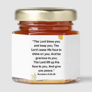 Lord Blessing Keep You Numbers Honey Jar Favors