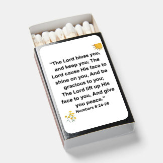 Lord Blessing Keep You Numbers Matchboxes