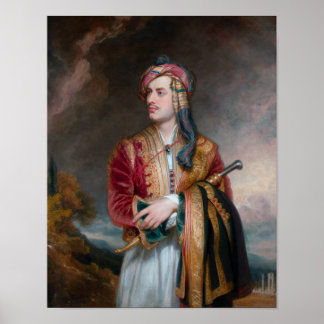 Lord Byron in Albanian Dress - 1813 Poster