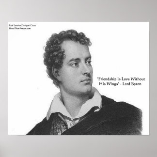 Lord Byron "Love W/O Wings" Quote Poster