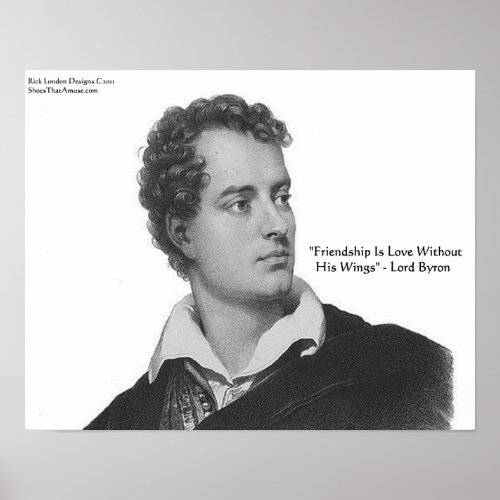 Lord Byron Love WO Wings Quote Poster
