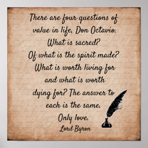 Lord Byron quote **12 x12 Art print