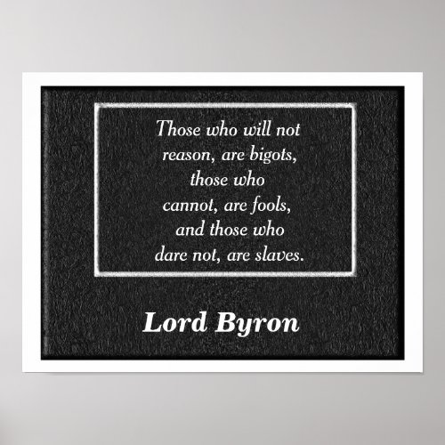 Lord Byron quotes Poster