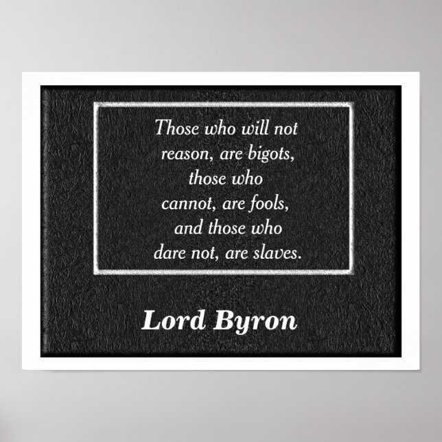Lord Byron quotes Poster (Front)