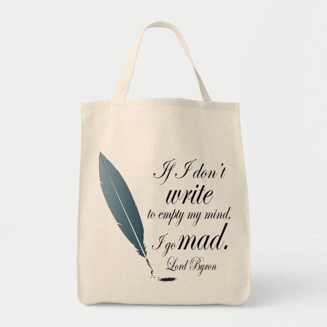 Lord Byron Writing Quote Book Bag Reading Gift (Front)