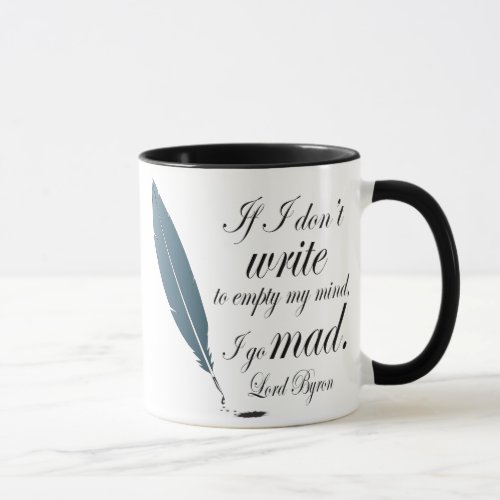 Lord Byron Writing Quote Mug Reading Gift