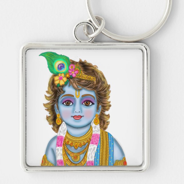 Lord Child Krishna Keychain (Front)