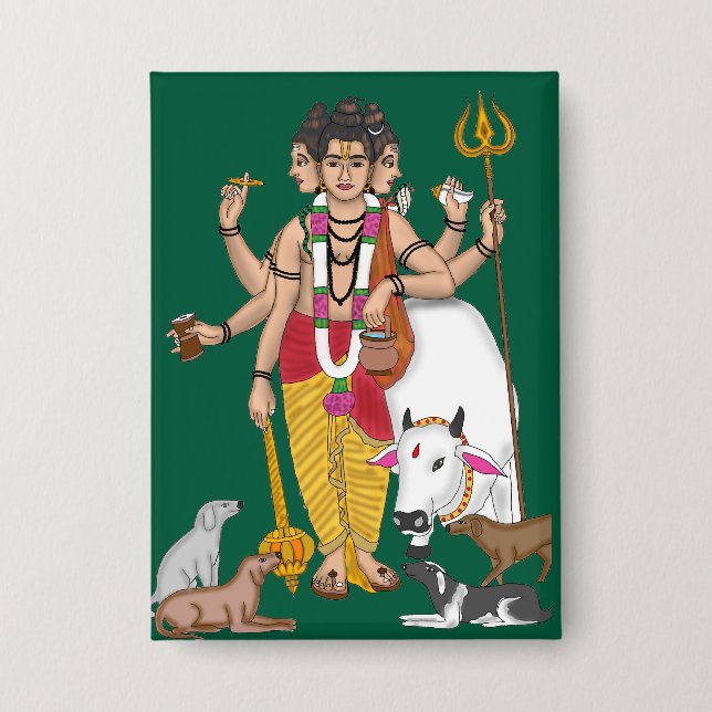 Lord Dattatreya  Button (Front)